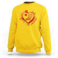 Love Means Nothing To A Tennis Player Sweatshirt Valentines Day Gift - Wonder Print Shop