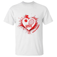 Love Means Nothing To A Tennis Player T Shirt Valentines Day Gift - Wonder Print Shop