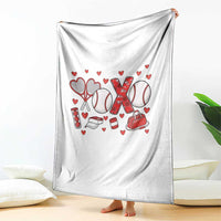 Cute XOXO Tennis Player Throw Blanket Valentines Tennis Gift - Wonder Print Shop