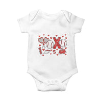 Cute XOXO Tennis Player Baby Onesie Valentines Tennis Gift - Wonder Print Shop
