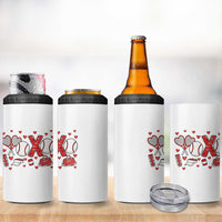 Cute XOXO Tennis Player 4 in 1 Can Cooler Tumbler Valentines Tennis Gift - Wonder Print Shop