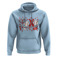 Cute XOXO Tennis Player Hoodie Valentines Tennis Gift - Wonder Print Shop