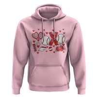 Cute XOXO Tennis Player Hoodie Valentines Tennis Gift - Wonder Print Shop