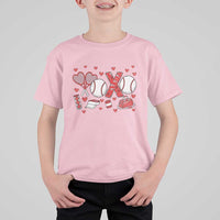 Cute XOXO Tennis Player T Shirt For Kid Valentines Tennis Gift - Wonder Print Shop