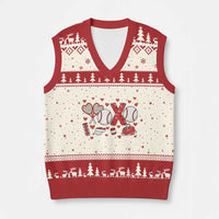 Cute XOXO Tennis Player V-Neck Knit Sweater Vest Valentines Tennis Gift - Wonder Print Shop