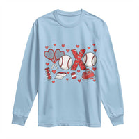 Cute XOXO Tennis Player Long Sleeve Shirt Valentines Tennis Gift - Wonder Print Shop