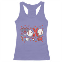 Cute XOXO Tennis Player Racerback Tank Top Valentines Tennis Gift - Wonder Print Shop