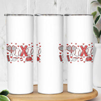 Cute XOXO Tennis Player Skinny Tumbler Valentines Tennis Gift - Wonder Print Shop