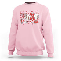 Cute XOXO Tennis Player Sweatshirt Valentines Tennis Gift - Wonder Print Shop