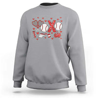 Cute XOXO Tennis Player Sweatshirt Valentines Tennis Gift - Wonder Print Shop