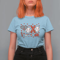 Cute XOXO Tennis Player T Shirt For Women Valentines Tennis Gift - Wonder Print Shop