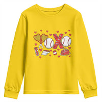 Cute XOXO Tennis Player Youth Sweatshirt Valentines Tennis Gift - Wonder Print Shop