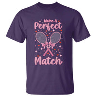 We Are A Perfect Match T Shirt Funny Tennis Valentines - Wonder Print Shop