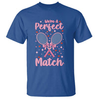 We Are A Perfect Match T Shirt Funny Tennis Valentines - Wonder Print Shop