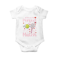 You Are My Perfect Match Baby Onesie Gift For Tennis Couple - Wonder Print Shop