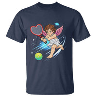 Funny Cupid Tennis Player T Shirt Valentines Day Gift - Wonder Print Shop