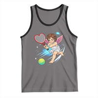 Funny Cupid Tennis Player Tank Top Valentines Day Gift - Wonder Print Shop
