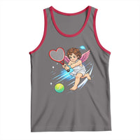 Funny Cupid Tennis Player Tank Top Valentines Day Gift - Wonder Print Shop