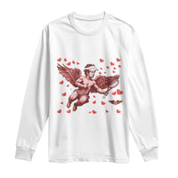 Cute Cupid Tennis Angel Long Sleeve Shirt Valentines Day Gift - Wonder Print Shop