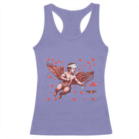 Cute Cupid Tennis Angel Racerback Tank Top Valentines Day Gift - Wonder Print Shop