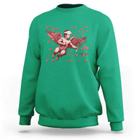 Cute Cupid Tennis Angel Sweatshirt Valentines Day Gift - Wonder Print Shop