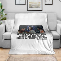 Shirley Chisholm Seat At The Table Quote Throw Blanket Strong Black Women Pride