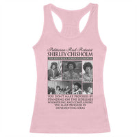 Shirley Chisholm Racerback Tank Top You Make Progress By Implementing Ideas Quote