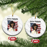 Shirley Chisholm For President 1972 With American Flag Ceramic Ornament