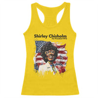 Shirley Chisholm For President 1972 With American Flag Racerback Tank Top