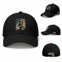 Vintage Abraham Lincoln Playing Electric Guitar Baseball Cap Patriotic Rocker Gift
