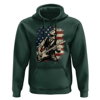 Vintage Abraham Lincoln Playing Electric Guitar Hoodie Patriotic Rocker Gift