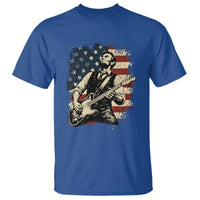 Vintage Abraham Lincoln Playing Electric Guitar T Shirt Patriotic Rocker Gift