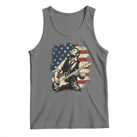 Vintage Abraham Lincoln Playing Electric Guitar Tank Top Patriotic Rocker Gift