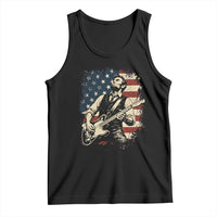 Vintage Abraham Lincoln Playing Electric Guitar Tank Top Patriotic Rocker Gift