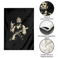 Rock And Roll Abraham Lincoln Playing Guitar Garden Flag Vintage Patriotic Music Gift