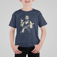 Rock And Roll Abraham Lincoln Playing Guitar T Shirt For Kid Vintage Patriotic Music Gift
