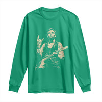 Rock And Roll Abraham Lincoln Playing Guitar Long Sleeve Shirt Vintage Patriotic Music Gift