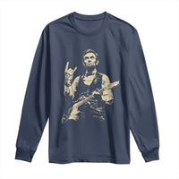 Rock And Roll Abraham Lincoln Playing Guitar Long Sleeve Shirt Vintage Patriotic Music Gift