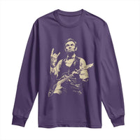 Rock And Roll Abraham Lincoln Playing Guitar Long Sleeve Shirt Vintage Patriotic Music Gift