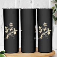 Rock And Roll Abraham Lincoln Playing Guitar Skinny Tumbler Vintage Patriotic Music Gift