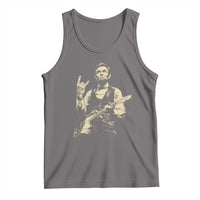 Rock And Roll Abraham Lincoln Playing Guitar Tank Top Vintage Patriotic Music Gift