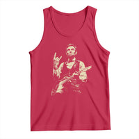 Rock And Roll Abraham Lincoln Playing Guitar Tank Top Vintage Patriotic Music Gift