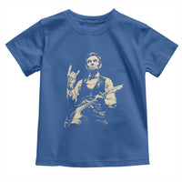 Rock And Roll Abraham Lincoln Playing Guitar Toddler T Shirt Vintage Patriotic Music Gift