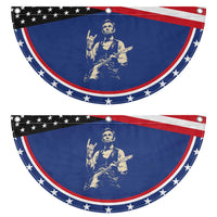 Rock And Roll Abraham Lincoln Playing Guitar Patriotic Fan Flag Vintage Music Gift