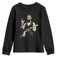 Rock And Roll Abraham Lincoln Playing Guitar Youth Sweatshirt Vintage Patriotic Music Gift