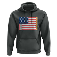 Pencil Stripes USA Flag Hoodie Proud American Teacher Graduation Gift