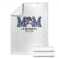 Patriotic Mothers Day Gift Throw Blanket USA 250 Years Celebration