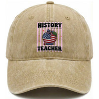 Inspiring Young Minds Teacher Washed Cotton Baseball Cap America 250th Anniversary Gift