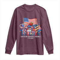 250 Years Shaping America Anniversary Long Sleeve Shirt Proud Educator Gift