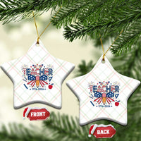 Proud American Teacher 250 Years Ceramic Ornament Patriotic Educator Gift